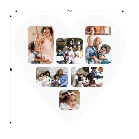Collage Photo Mat for 24" Heart Shaped Frame