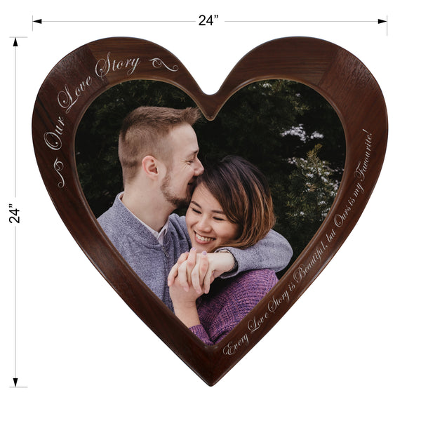 "Our Love Story" - Engraved Photo Frame